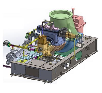 Turbine van de de Extractie de Condenserende Stoom van de stoomturbine 500KW voor Textiel die Model CN0.5-1.25 / 0.9 verven