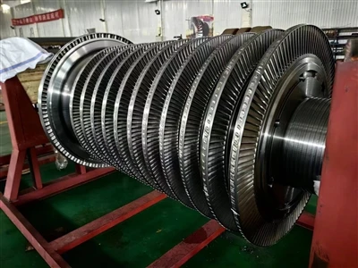 De rotor van de stoomturbine